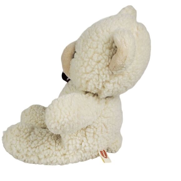 Vintage Etone Teddy Bear Plush 14" Cream Red Tongue Stuffed Animal Korea Lovey - Picture 4 of 11